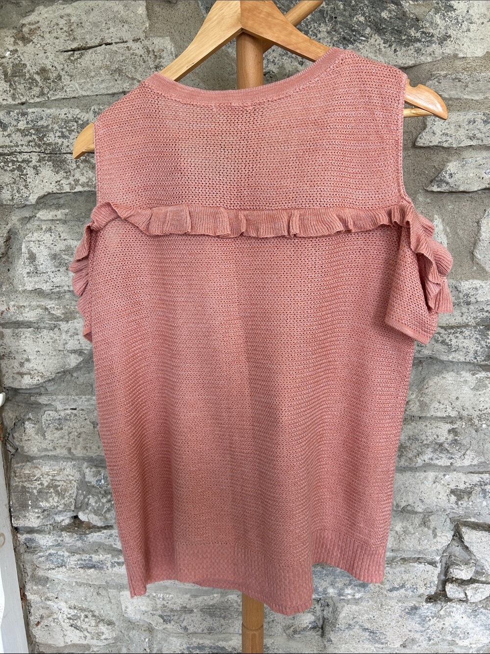 Cold-Shoulder Ruffle Knit Top - Picture 2 of 7
